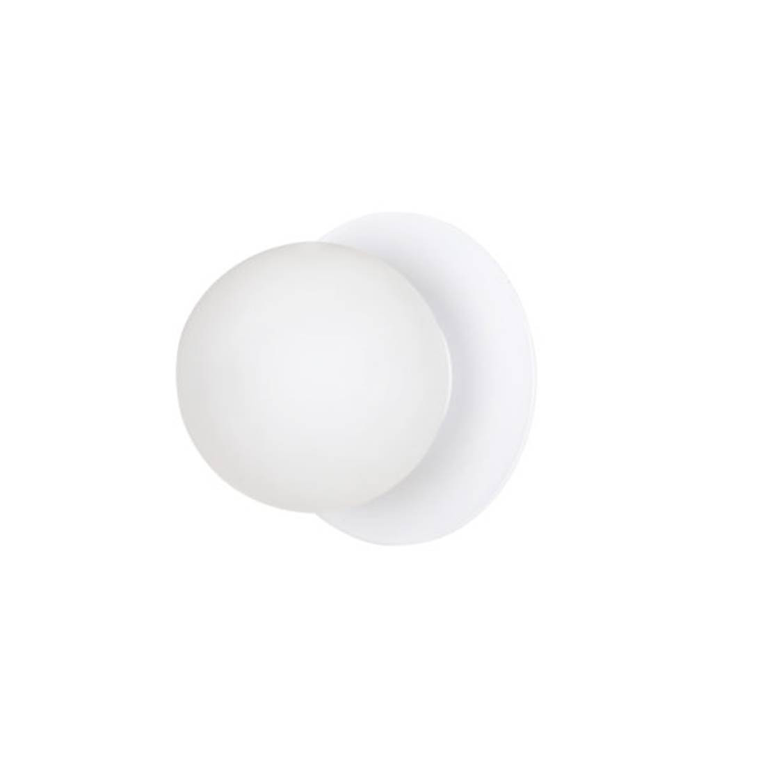 EMIBIG Lighting Minerva K1 Wandlamp, Wit, Dimbaar, Metaal en Glas