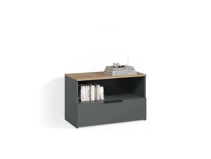 KOMMODE Piave Anthrazit/Sonoma mit 1 geschlossenem Fach