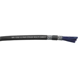 DAP MK-1232 Studio Multicore 12-paariges Kabel - doppelt geschirmt - schwarze Ummantelung