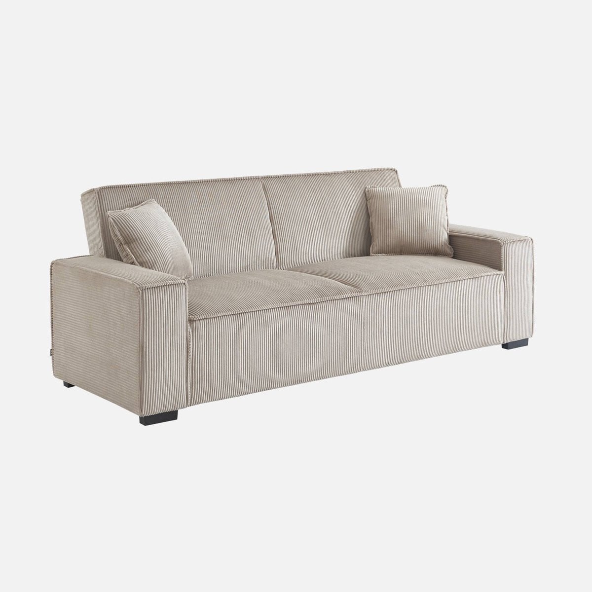 Sweek Slaapbank 3-zits Feel met Corduroy Stoffering en Verstelbare Rugleuning