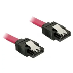 DeLOCK SATA 6Gb/s Kabel rot 0.2m, gerade/gerade