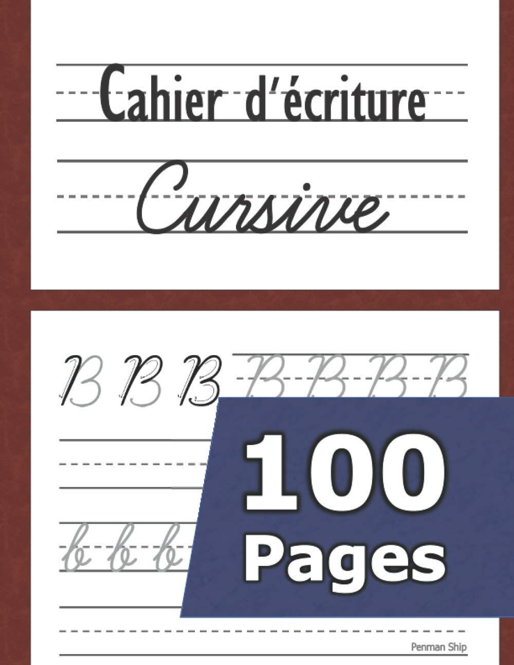 Penman Ship - Cahier d'écriture cursive: Écriture cursive (maternelles et CP) (adulte) Livre d'activité d'écriture - Apprendre à écrire les lettres de l'alphabet en majuscule et en minuscule - Preis vom 09.10.2026 07:28:09 h