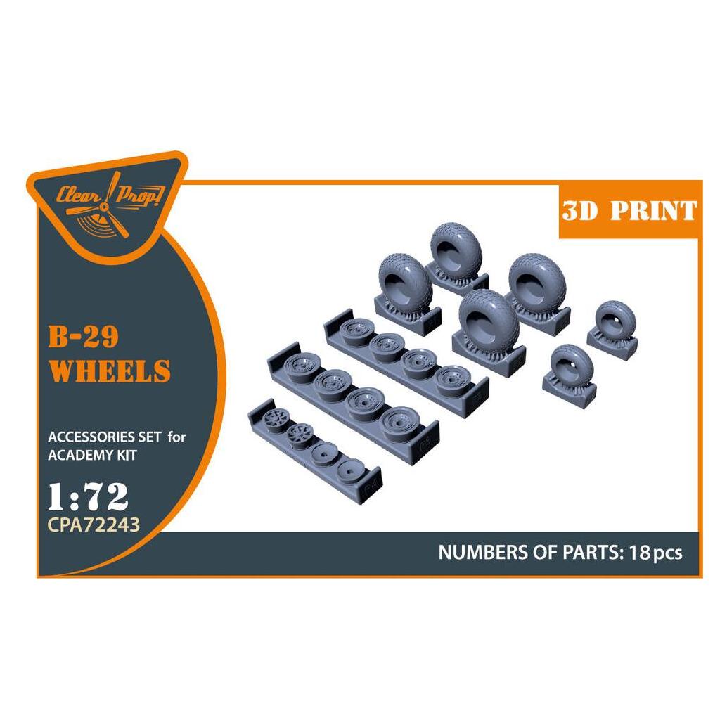 Clear Prop Accessories B-29 Wheels set (weighted) (CPA72243)