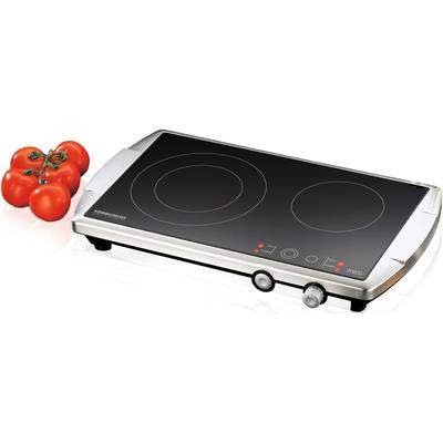 ROMMELSBACHER Doppelkochplatte "CT 3400/E", grau (schwarz), B:55cm H:6,5cm T:32,5cm, Kochplatten