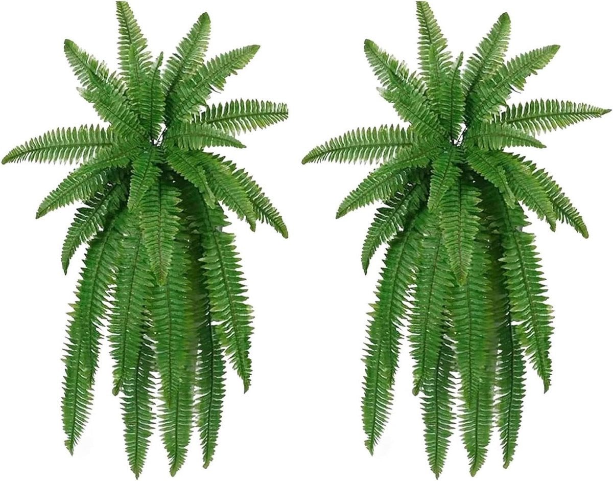 UV-bestendige kunstmatige varen hangplant - Groen - 50 cm
