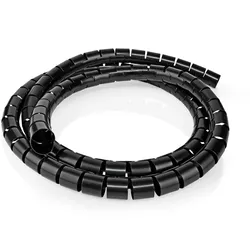 Nedis Kabelmanagement - Spiralhülse - 1 Stück - max. Kabeldicke: 32 mm - PE - Schwarz
