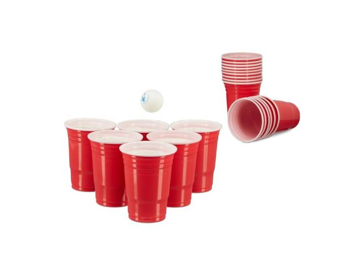 Relaxdays Gobelet en plastique lot de 50