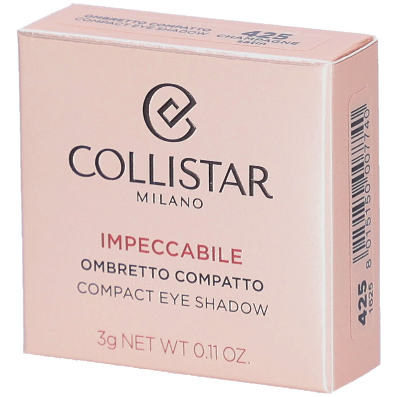 Collistar Impeccabile Compact Eyeshadow 425 Champagne Satin 3g 3 g Make up