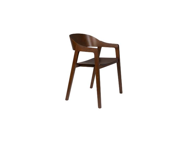 Chaise avec accoudoirs en bois de noyer Westlake