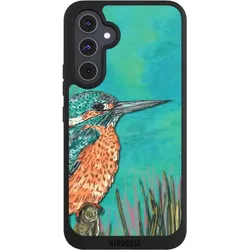 Nivocase Handyhülle für Samsung Galaxy A54 5G Hülle NIVOpure Case Schwarz Malerei Tiere Vogel (Samsung Galaxy A54 5G), Smartphone Hülle, Schwarz