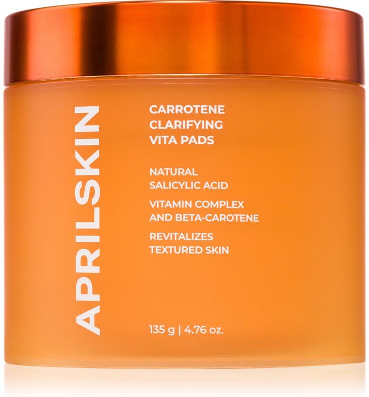 APRILSKIN Carrotene Clarifying Vita Pads cleansing pads for oily acne-prone skin 60 pc