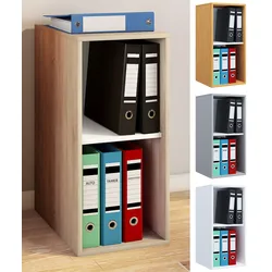 VCM Holzregal stehend   platzsparender Aktenschrank   Maße ca. H. 74 x B. 35 x T. 37 cm   Elegantes Regal   Büroregal – Lona I 2f