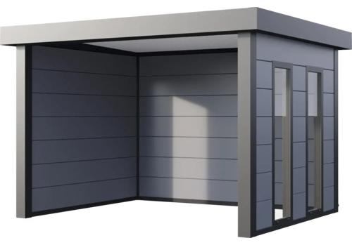 Pavillon Singolo 3630 inkl. Fenster 388 x 328 cm lichtgrau