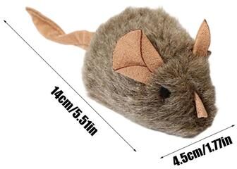 Inspire Select Interactive Plush Mouse Cat Toy Squeaky Bite Resistant Chew Toy For Kittens & Indoor Cats 3 Pcs