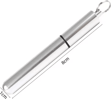 Inspire Picks Portable Stainless Steel Toothpick Holder Case Rustproof Sealed Storage Container silver B 80x11mm
