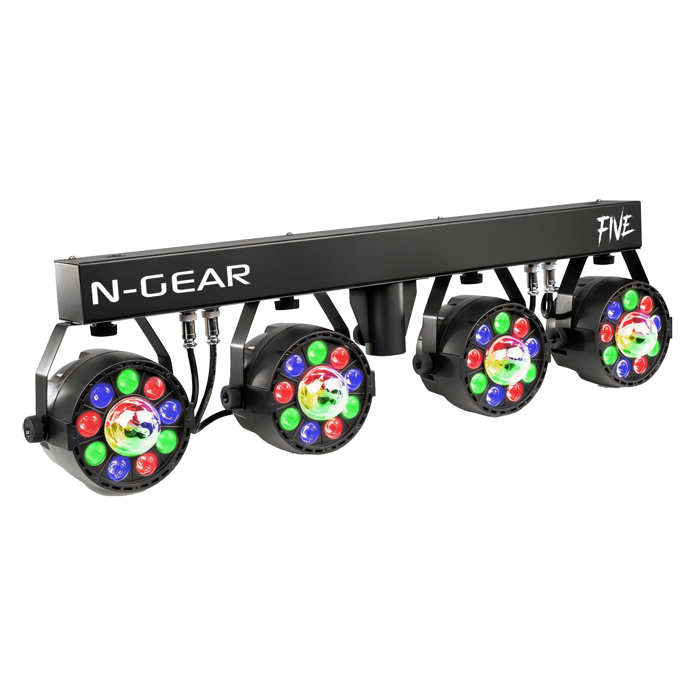 N-Gear PartyBar FIVE - Discolampen op Statief - Complete Feestverlichting Set (LED) (8720589823921)