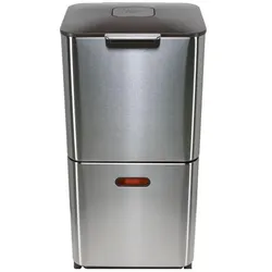Joseph Joseph Totem Max 60, Abfalleimer, Silber, Orange