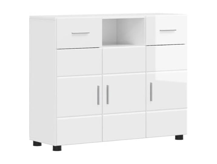 RJPLMFV Weißer Schrank aus Holz mit Stauraum für Wohnzimmer Rechteckiges Möbelstück, mattes Finish, geräumige Aufbewahrung, einfache Pflege, Verwendung im Innenbereich, klares Design