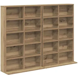 vidaXL Indoor CD Schrank (CDs), CD- & Schallplatten Aufbewahrung, Braun