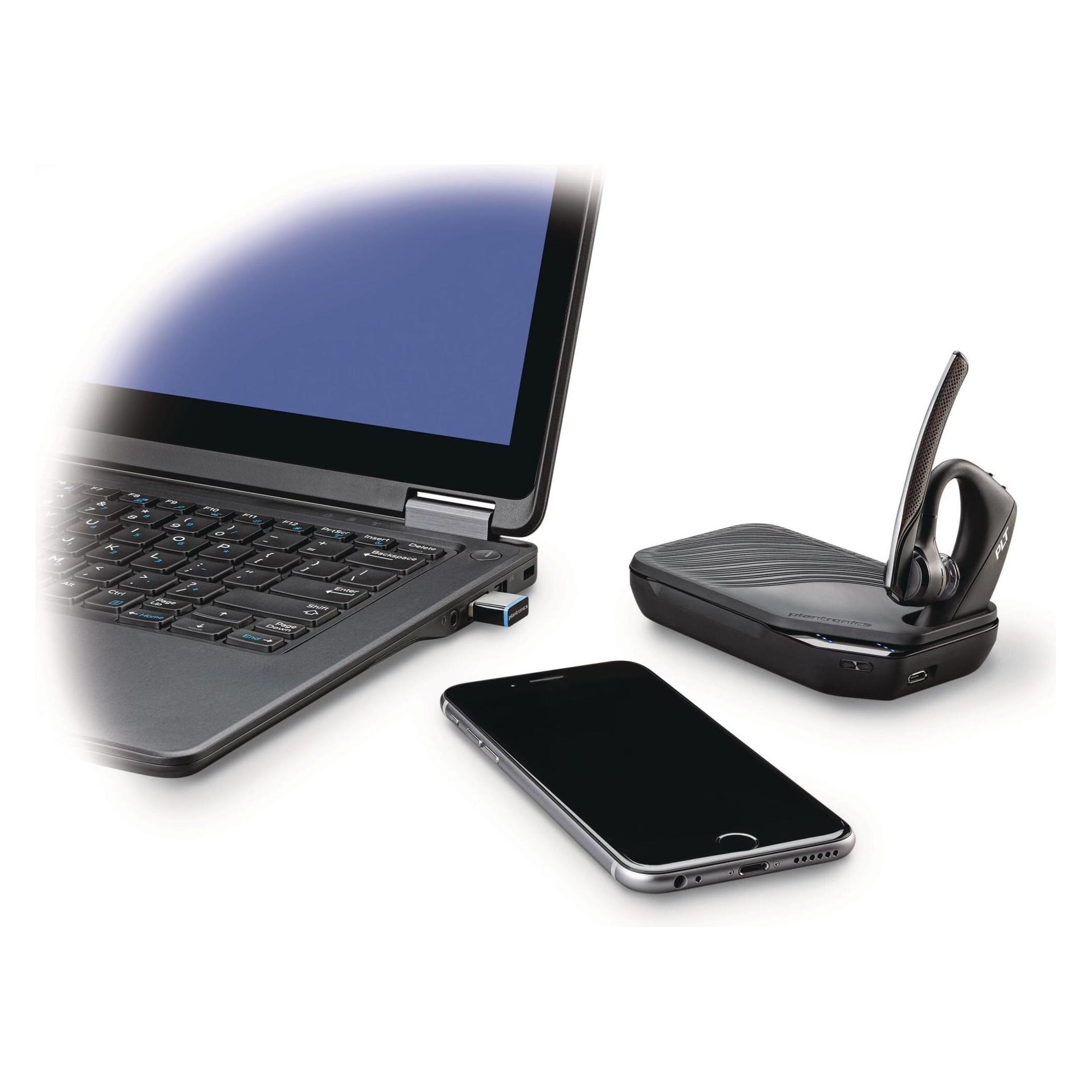 HP Poly Voyager 5200 + BT700 dongle (Kabellos, USB-A, Microsoft Teams, Skype) (7K2F3AA)