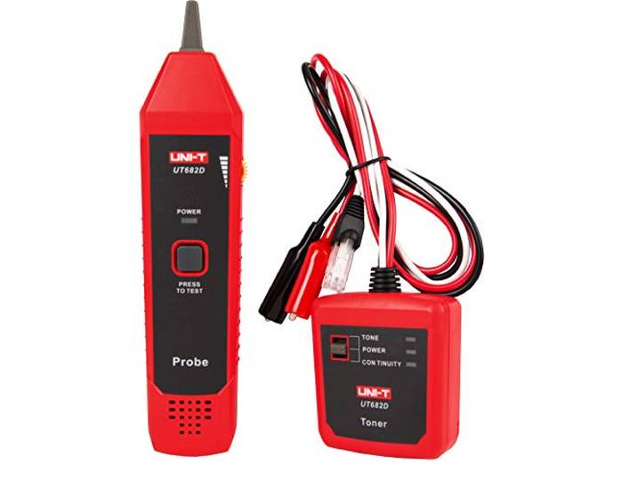 UNI-T UT682/UT682D Network Wire Tester Tracker RJ11 RJ45 Wire Line Finder Lan tester Handheld Cable Testing Tool for Network (UT682D)