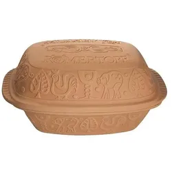 Römertopf Bräter, Auflaufform, Rot
