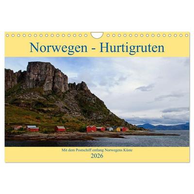 Norwegen - Hurtigruten (Wandkalender 2026 DIN A4 quer), CALVENDO Monatskalender