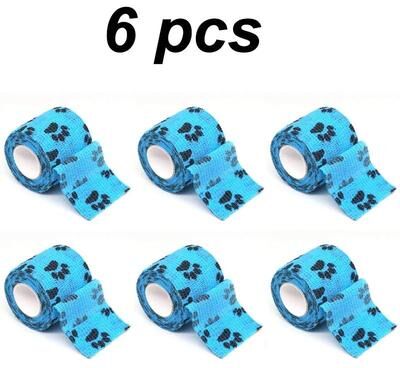Uplifted Finds Pet Paw & Leg Protection Bandages 6 Pcs Sky Blue