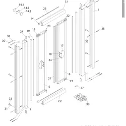 HSK Ersatzteile Magnetprofil für Rahmen horizontal, E30061 E30061