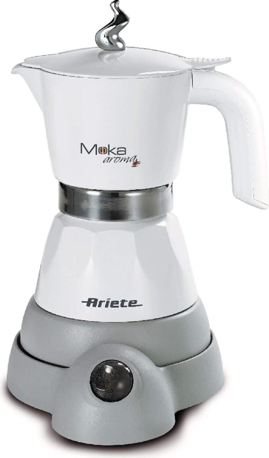 Ariete 00m135810ar0 Moka Aroma Elettrica 1358 Caffettiera Elettrica Moka 2 O 4 Tazze Caffè Macinato In Polvere Colore Bianco