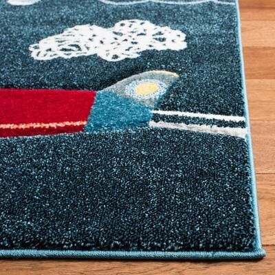 SAFAVIEH Carousel Kids Ardak Airplane Rug