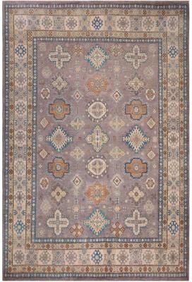 Treasured Knots Rustic Kazak Adriel Gray/Natural Wool Rug - 8'3'' x 10'1''