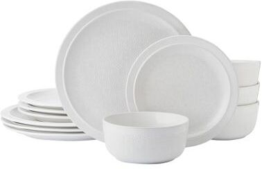 Pfaltzgraff Blooming Meadow 12-Piece Dinnerware Set, Service for 4, Cream