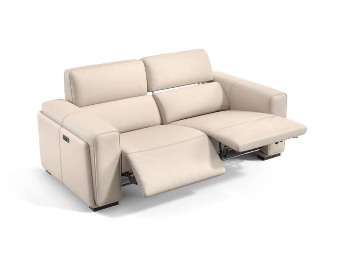 Echtleder Dreisitzercouch LENTA 3-Sitzer Couch Familiencouch motorisch elektrisch