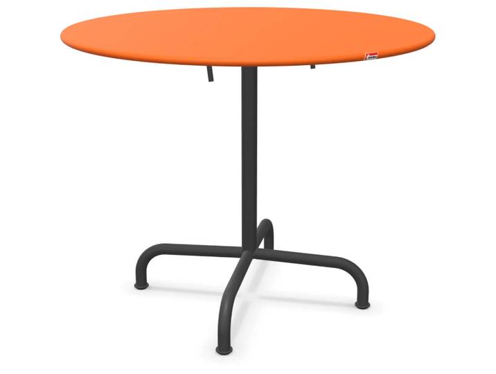 Metalltisch Rigi Rund von Schaffner / Farbe: Orange / Grösse: x cm