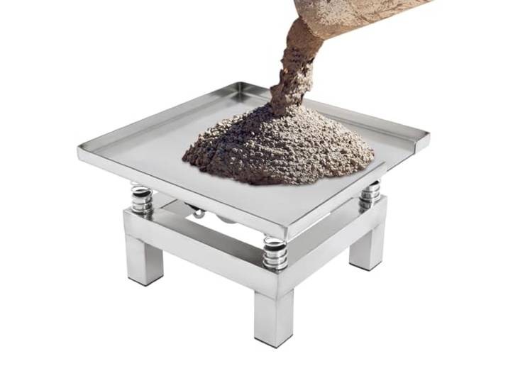 Beton-Rütteltisch, 220V 3600RPM Edelstahl Arbeitsplatte Rütteltisch Vibrationsplattform, Vibrationstisch Vibration Test Bench Test, für Formvibrationsformen Erhöhung, 35 * 35 * 22cm