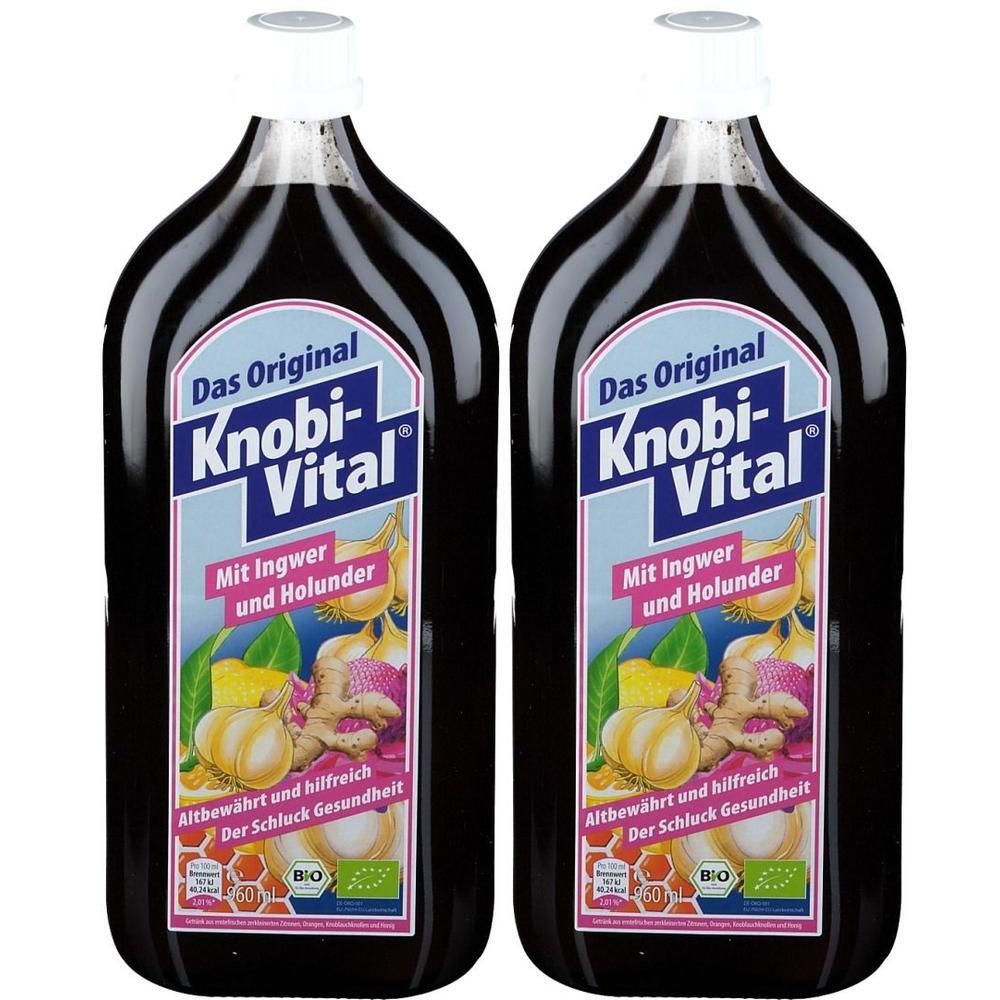 Knobivital mit Ingwer und Holunder Bio 2x 2x960 ml Flaschen