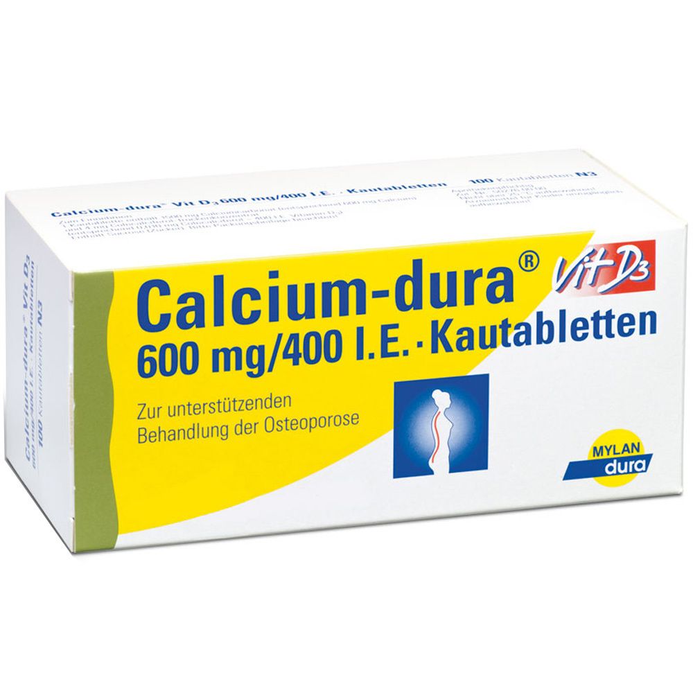 Calcium Dura Vit D3 600 mg/400 I.e. Kautabletten 120 St