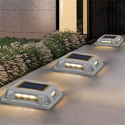 Solar-Einfahrtsbeleuchtung, Gehweg-Decklicht, solarbetriebene LED-Lampe für Außentreppenstufen für den Gartenboden im Hinterhof