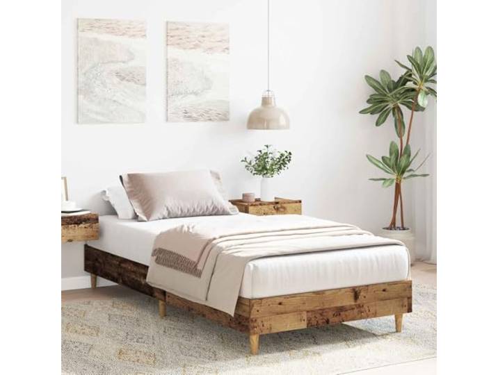 YUTAASU Plattformbettgestell Holzwerkstoff ohne Lattenrost Stabiler Rahmen, Modernes Design, Einfache Montage, Pflegeleicht