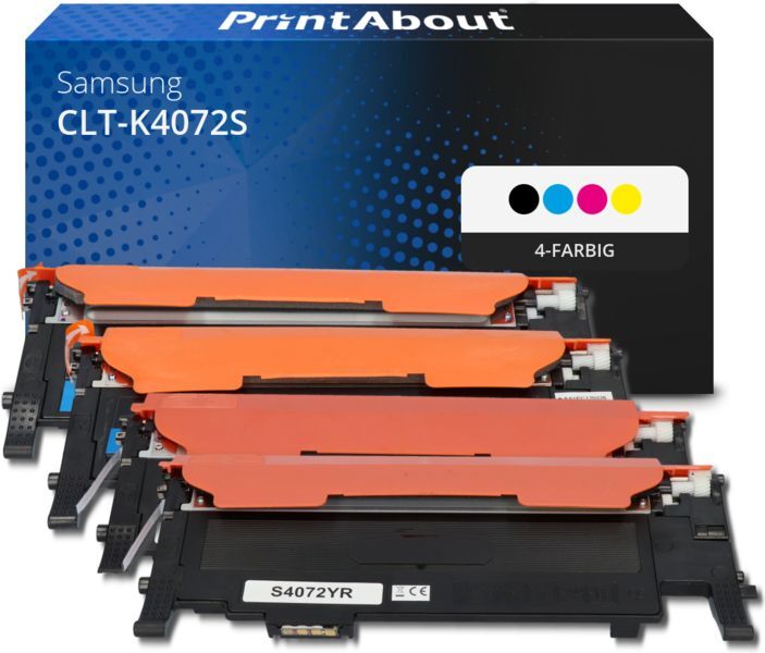 PrintAbout Druckerpatrone kompatibel mit Samsung CLT-P4072C (SU128A) - 4 Farben - Multipack