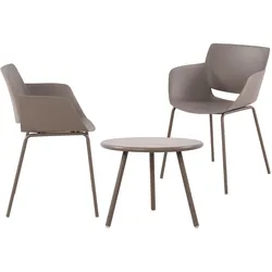 CLP Sitzgruppe Minota 2er - Farbe: taupe, Set-Inhalt: 2 Stühle