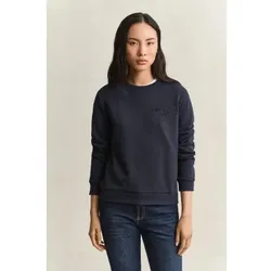 Gant für Damen. 4202586 Sweatshirt Tonal Shield Marineblau (S), Lässig, Baumwolle