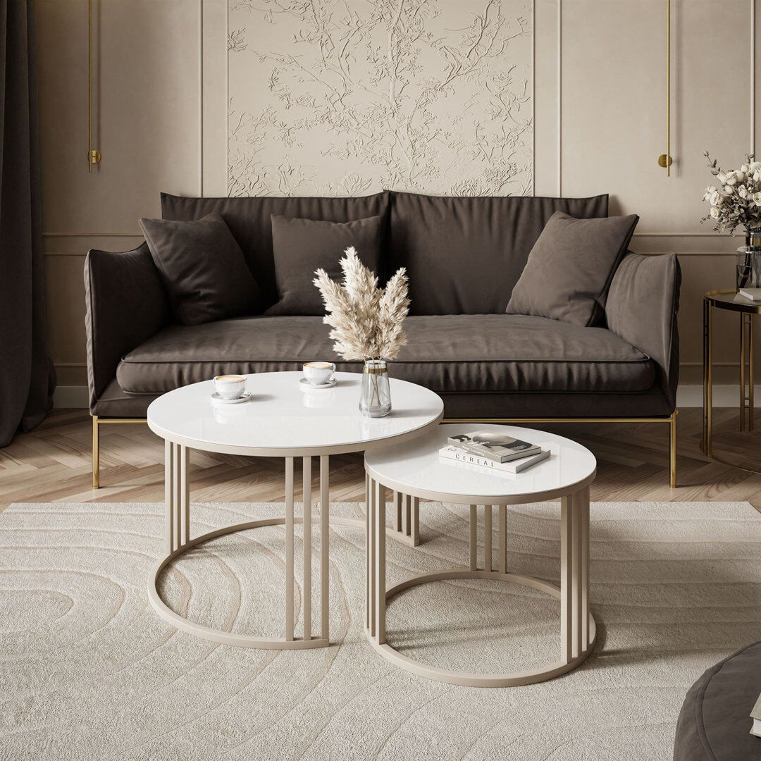 17 Stories Frame Coffee Table White 48cm H X 70cm W X 70cm D