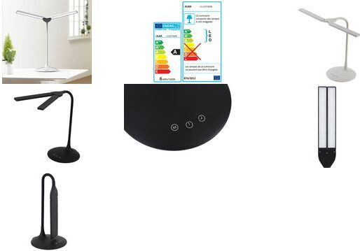 Alba LEDTWIN N LED bureaulamp, zwart, 6 Watt