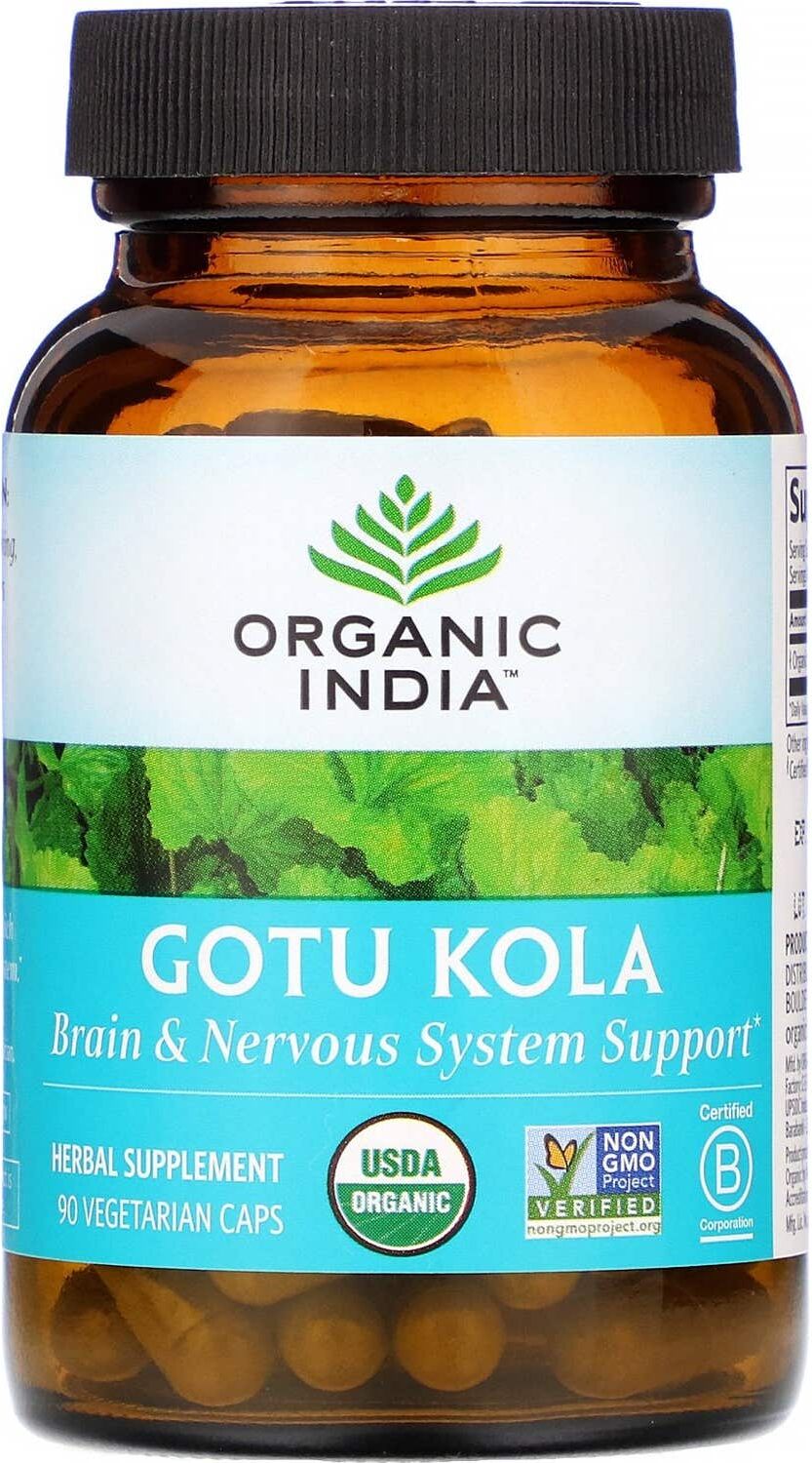 Organic India Brahmi Gotu Kola 350mg Bio 90caps