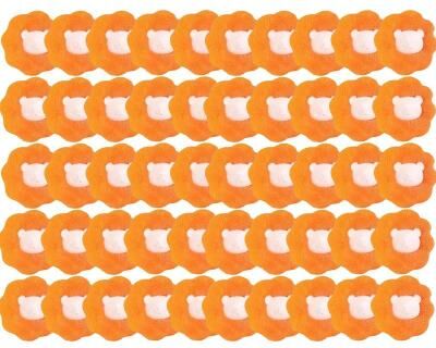 Inspired Living Magic Pet Hair Catcher Laundry Ball Kit For Washing Machine Reusable Clothes Hair Remover 50pcs Orange