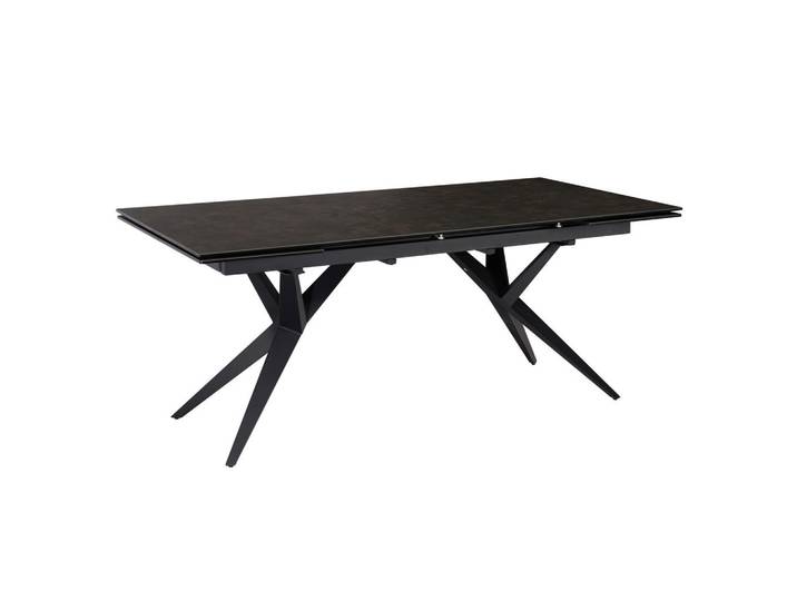 Mid.you Esstisch, Schwarz, Keramik, rechteckig, konisch, 95x76x180 cm, ausziehbar, Esszimmer, Esstische, Esstische Keramik