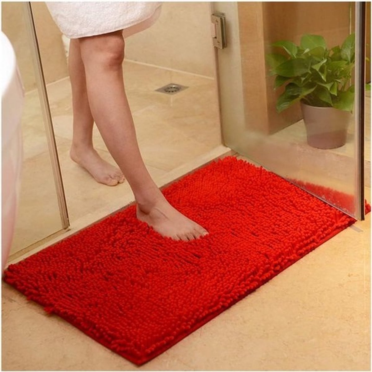 Badkamertapijt Microvezel Antislip Absorberend Zacht Chenille 70 x 140 cm