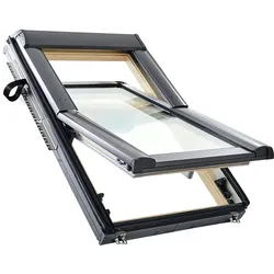 Roto Schwingfenster Konfigurator Designo R6 H200 Holz Aluminium Dachfenster, Anti-Tau-Beschichtung, 3-fach Verglasung,54x78 cm (5/7),besser (Uw 0,9)
